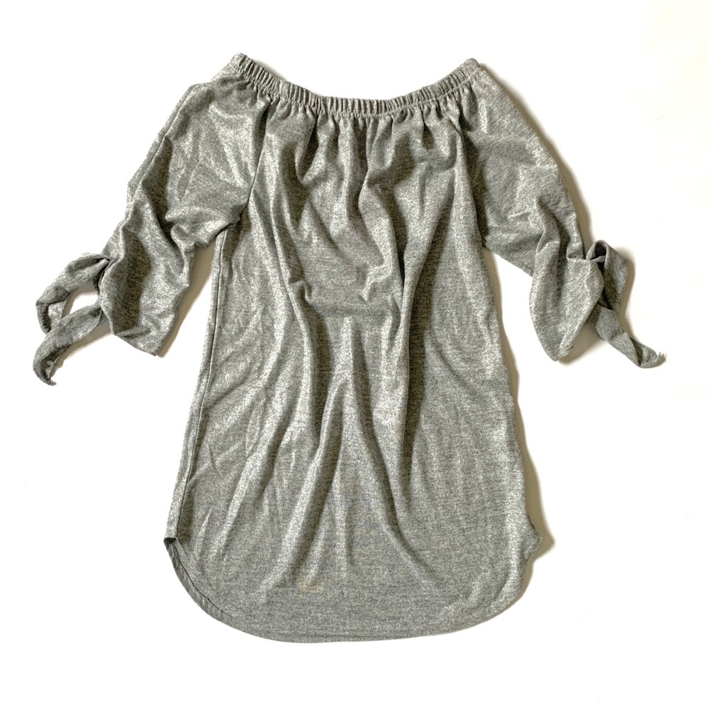 Off the Shoulder Knit Sweater Dress - Picture 10 of 15